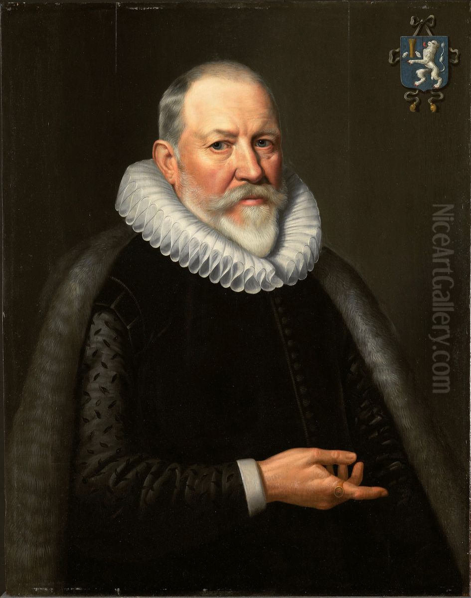 Portrait of Maerten Ruychaver, Burgomaster of Haarlem Oil Painting by Michiel Jansz. van Mierevelt