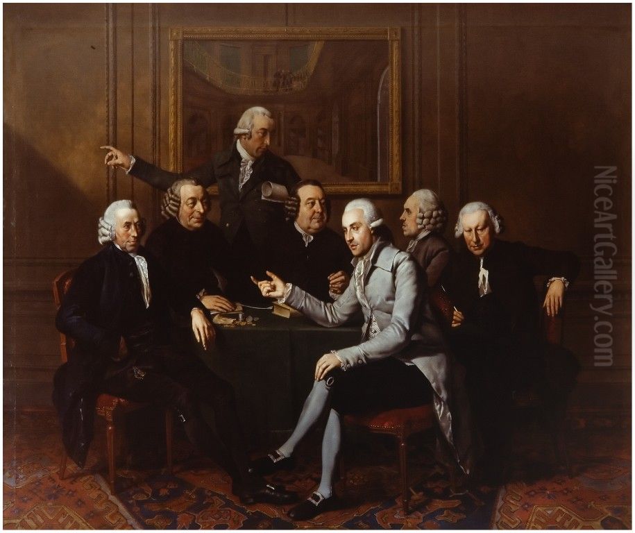 Directors of the Teylers Stichting Oil Painting by Wybrand Hendricks