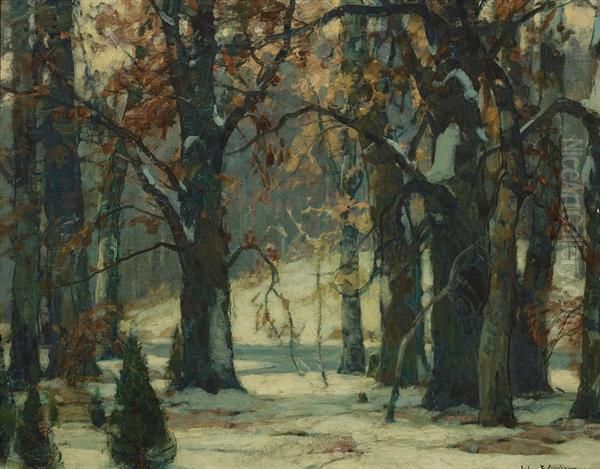 Early Snow Oil Painting by John Fabian Carlson