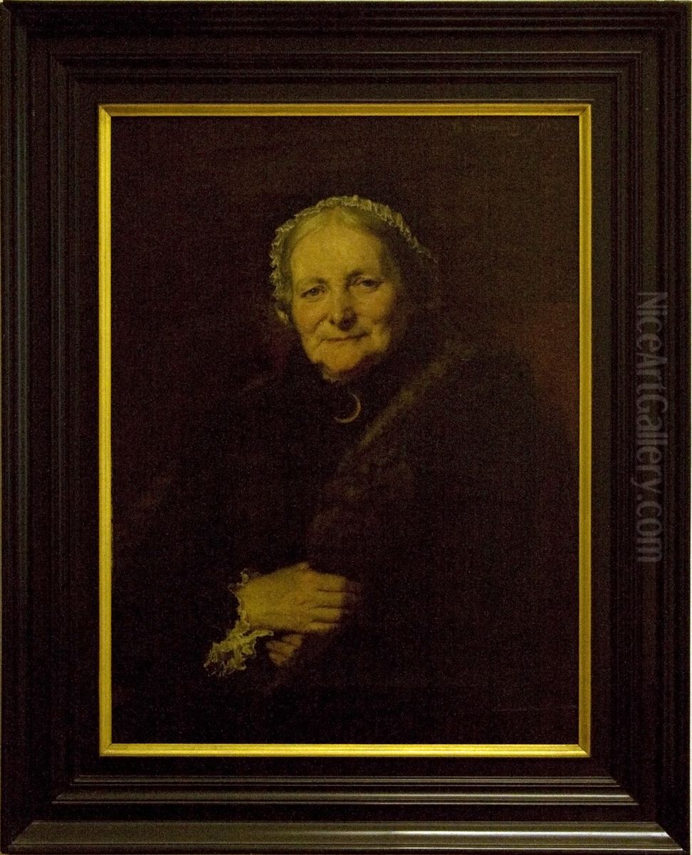 Portrait of C.M van der Goot-Mabe Grevingh Oil Painting by Therese Schwartze
