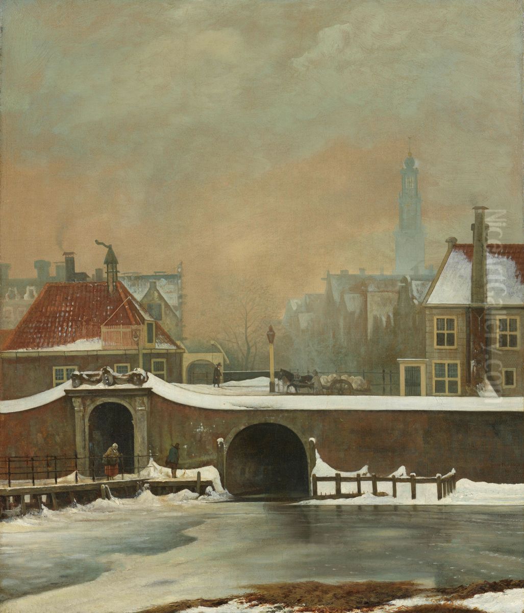 Het Raampoortje in Amsterdam Oil Painting by Wouter Johannes van Troostwijk