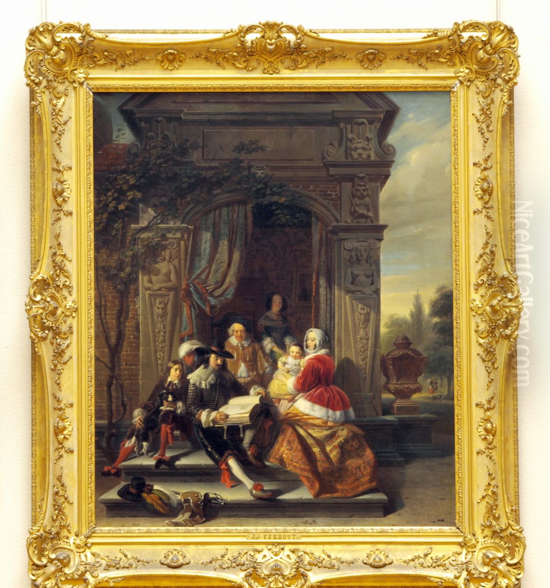 De voorlezing Oil Painting by Jacobus Josephus Eeckhout