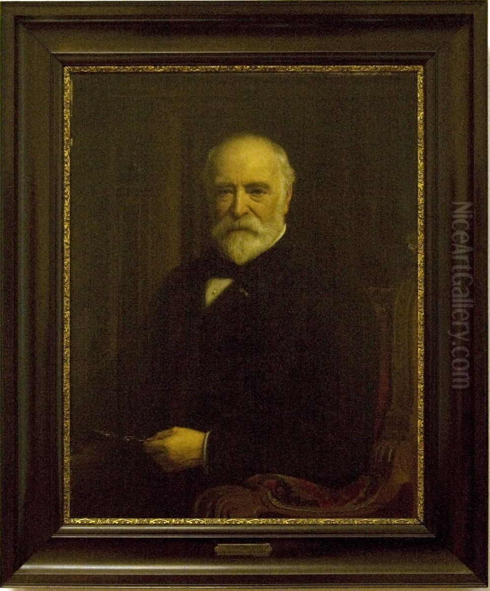 Self-portrait Hendrik Jacobus Scholten Oil Painting by Hendrik Jacobus Scholten