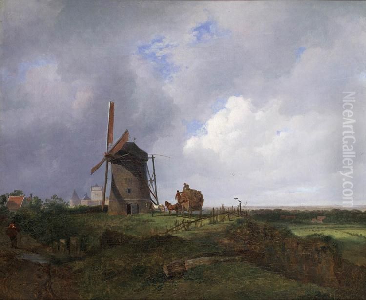 Zomer - Landschap bij Gildehaus Oil Painting by Albertus Brondgeest