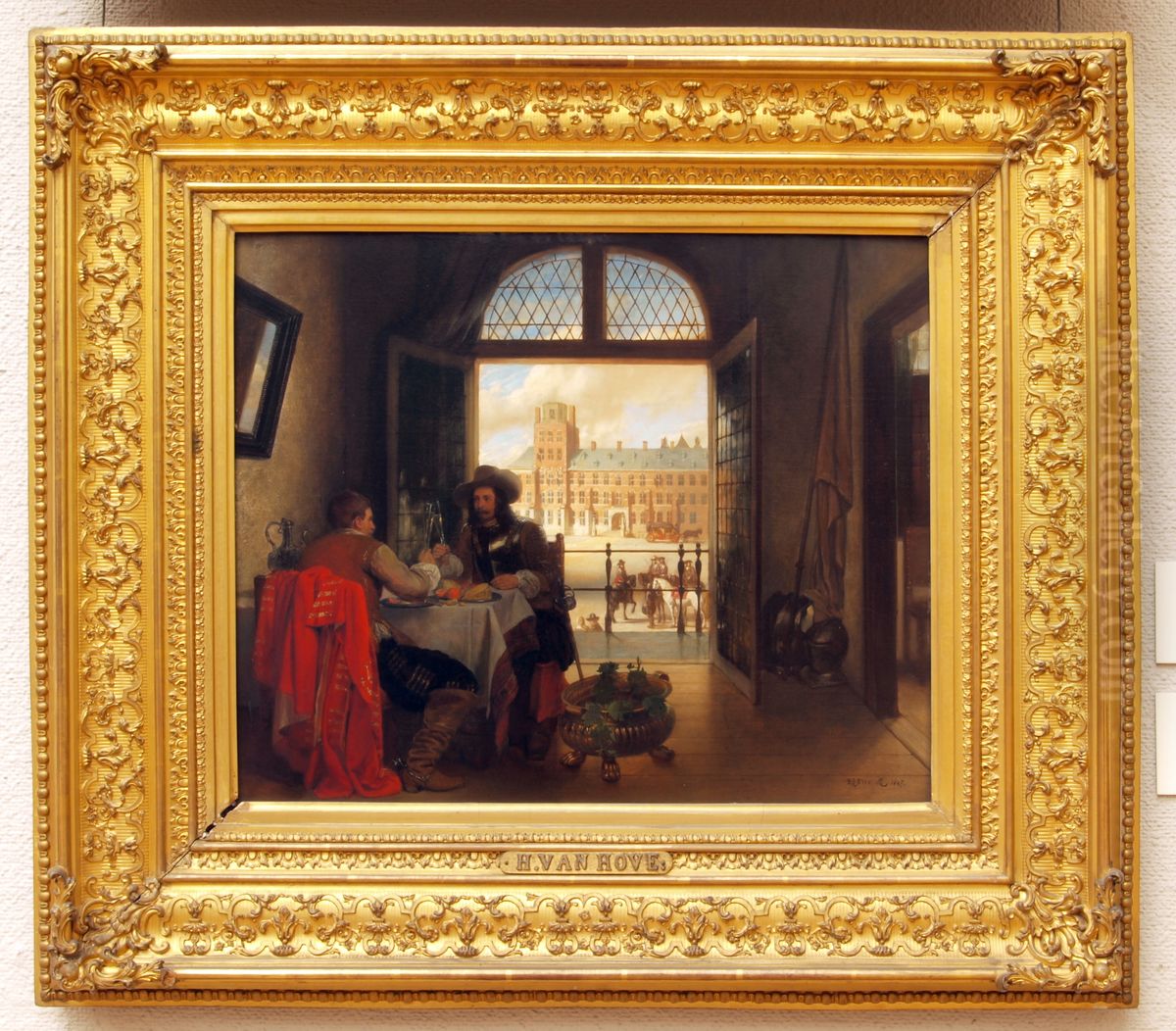 Het afscheid Oil Painting by Hubertus van Hove