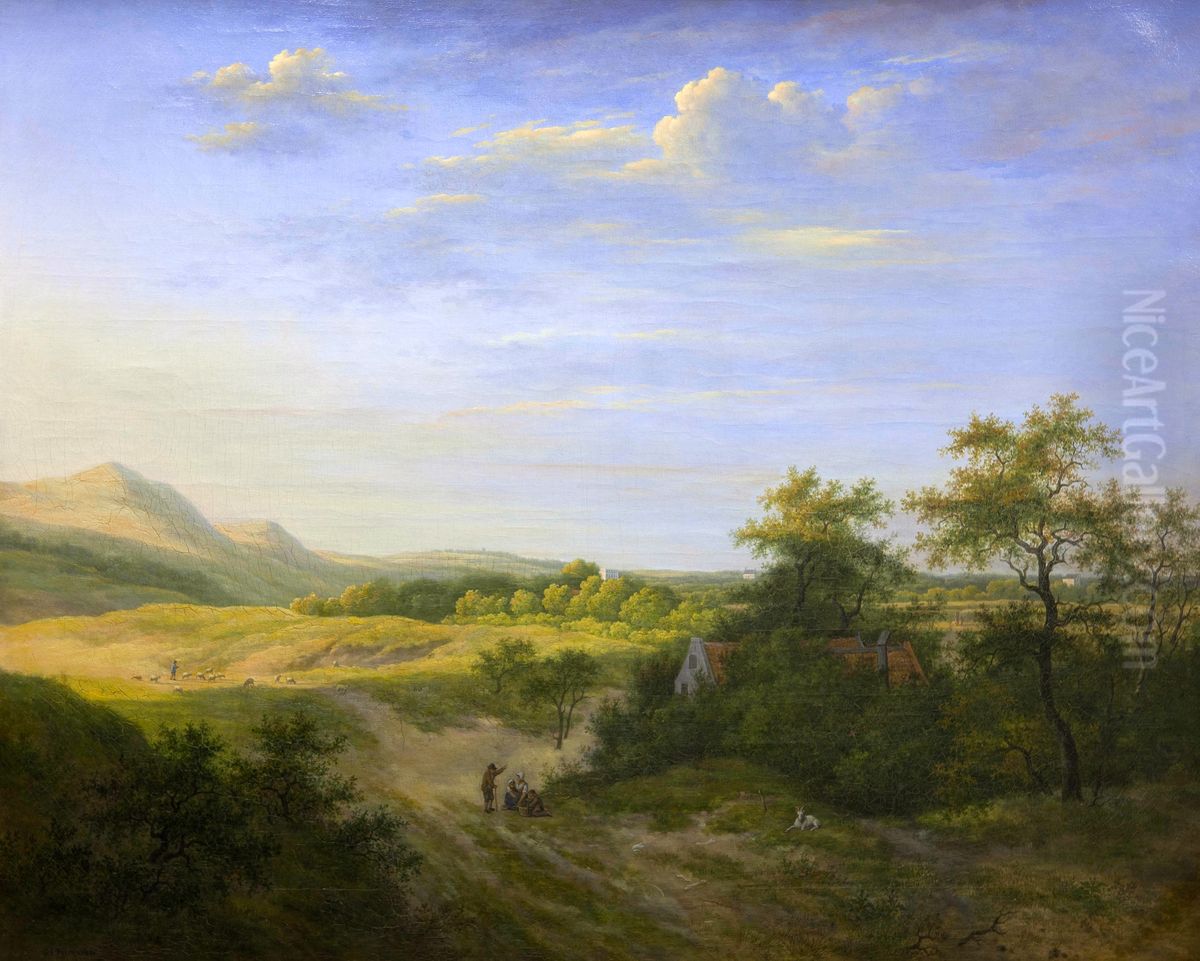 Duinlandschap Oil Painting by Gerrit Jan Michaelis
