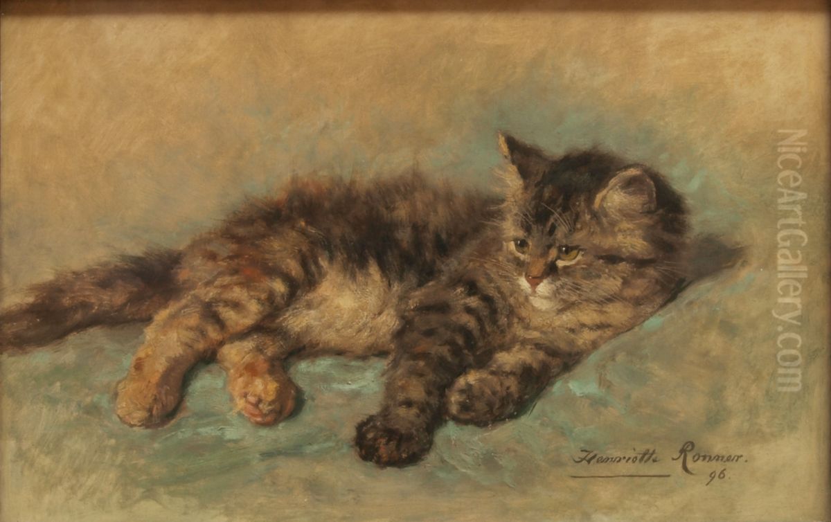 Katje Oil Painting by Henriette Ronner-Knip