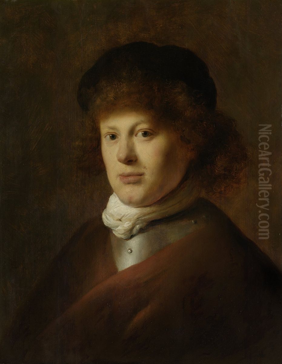 Portret van Rembrandt Harmensz van Rijn Oil Painting by Jan Lievens