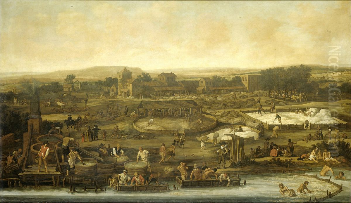 De wolfabricage Oil Painting by Pieter De Molijn