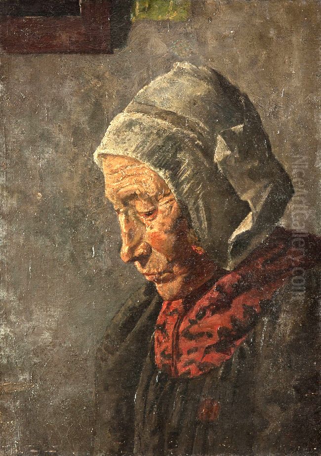 Gooise boerin Oil Painting by Martinus van Regteren Altena