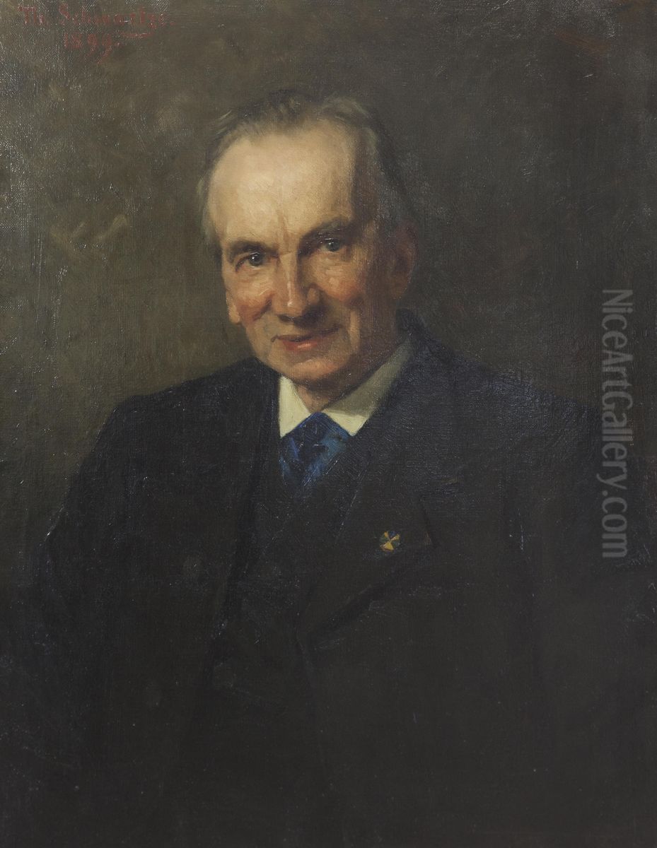 Portrait of Frederik Willem van Eeden Oil Painting by Therese Schwartze