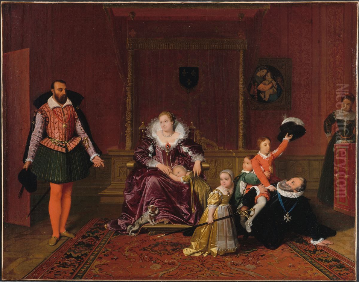 Henry IV Receiving the Spanish Ambassador Oil Painting by Jean Auguste Dominique Ingres