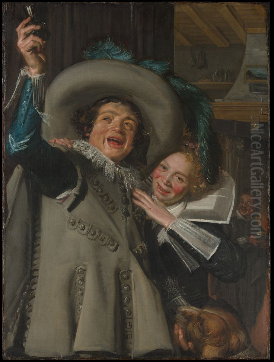Young Man and Woman in an Inn (