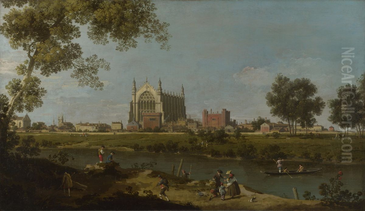 Eton College Oil Painting by Canaletto