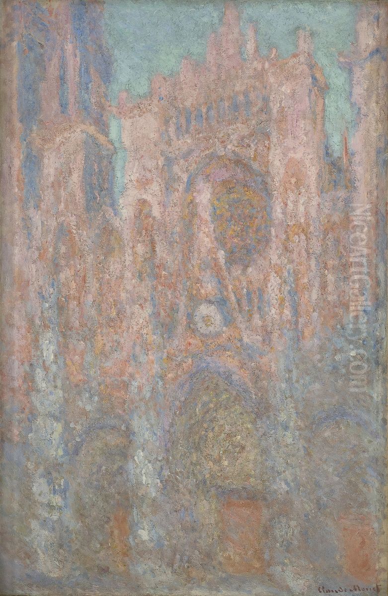 Claude Monet, serie des cathedrales de Rouen,Fin d'apres midi, musee national de Belgrade W1329 Oil Painting by Claude Oscar Monet