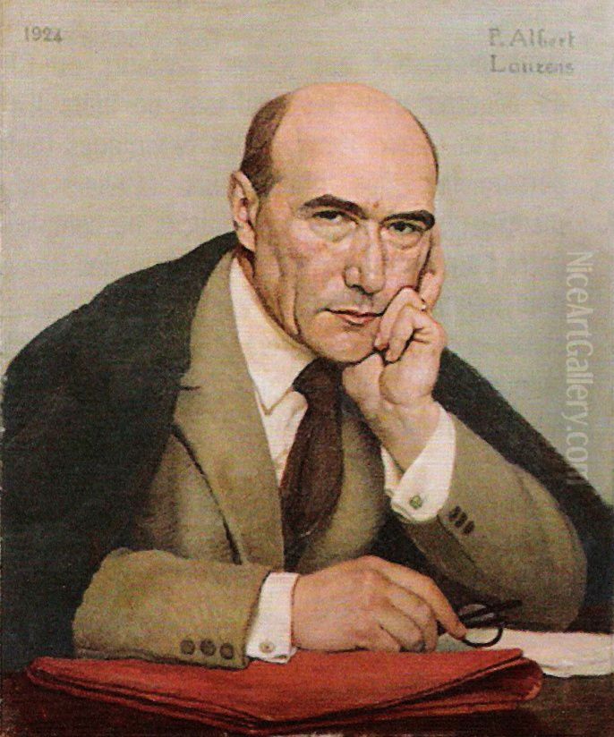 Andre Gide Oil Painting by Paul Albert Laurens