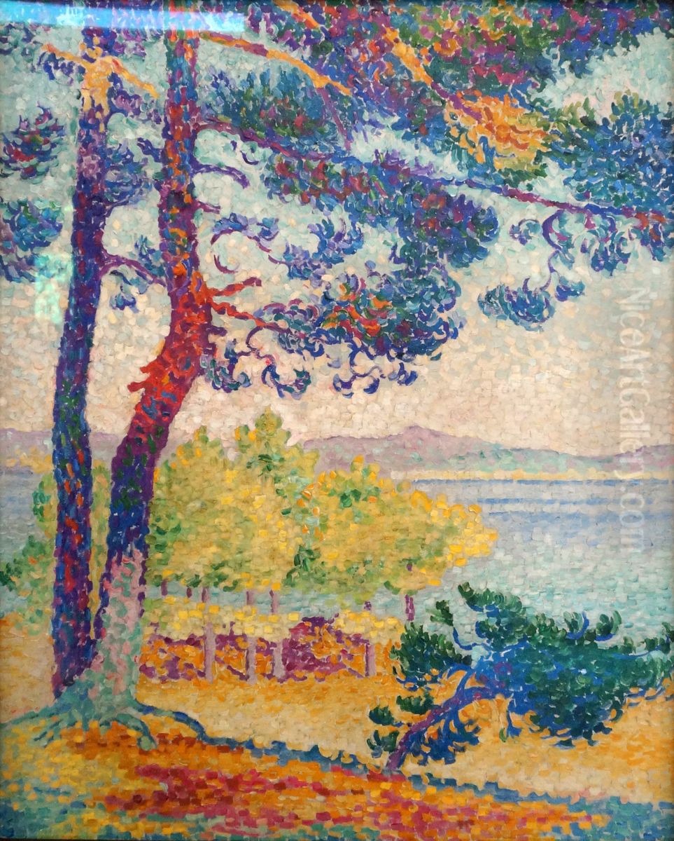 Afternoon in Pardigon Oil Painting by Henri-Edmond Cross
