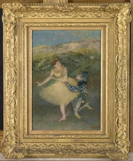 Arlequin et Colombine Oil Painting by Edgar Degas