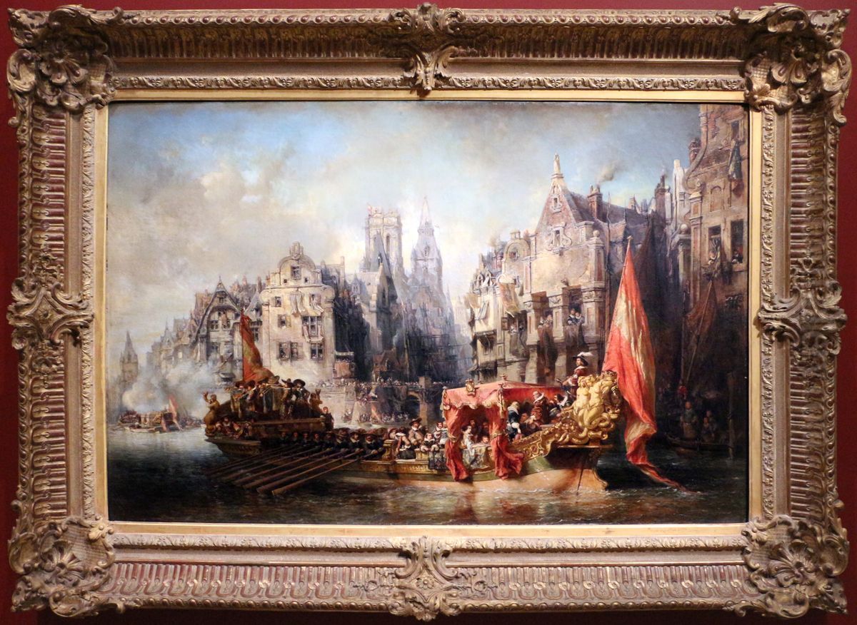 arrivo del duca d'alba a rotterdam Oil Painting by Eugene Isabey