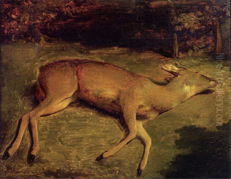 Biche morte Oil Painting by Gustave Courbet