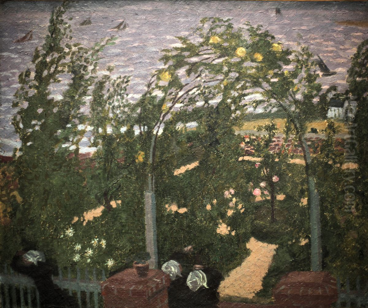 Bretonnes sous la tonnelle Oil Painting by Maurice Denis