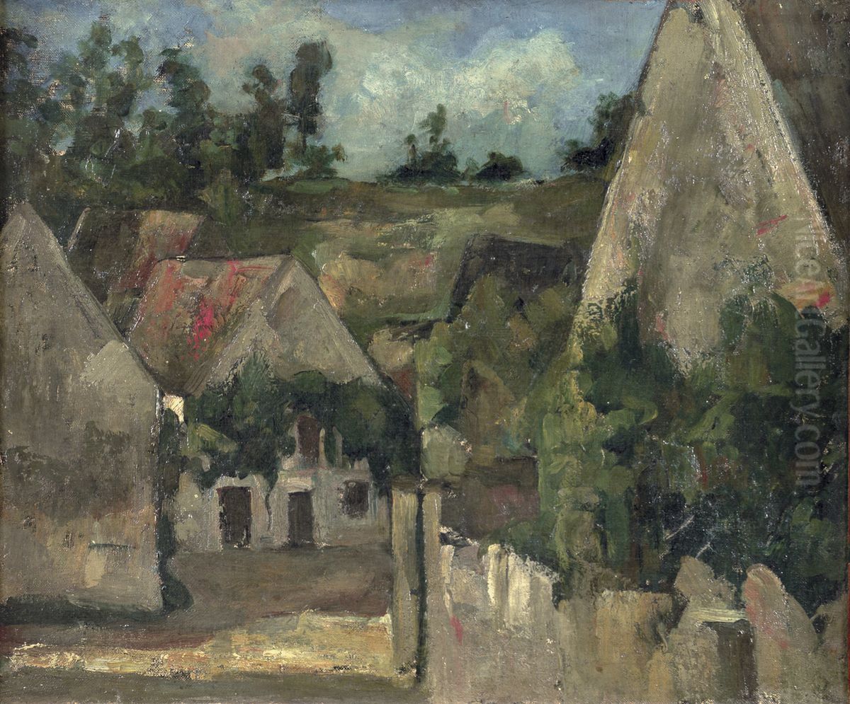 Carrefour de la rue Remy a Auvers-sur-Oise Oil Painting by Paul Cezanne