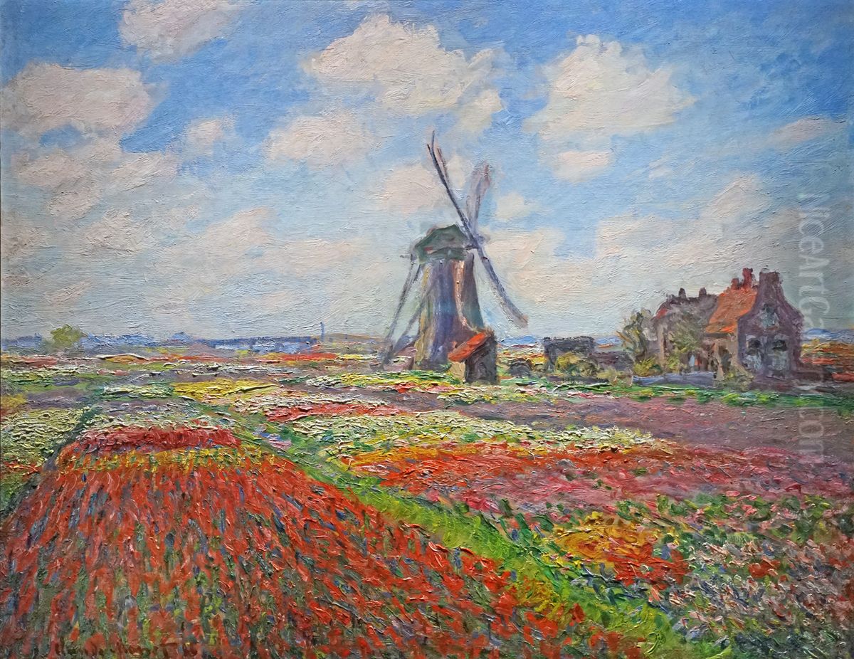 Champs de tulipes en Hollande Oil Painting by Claude Oscar Monet