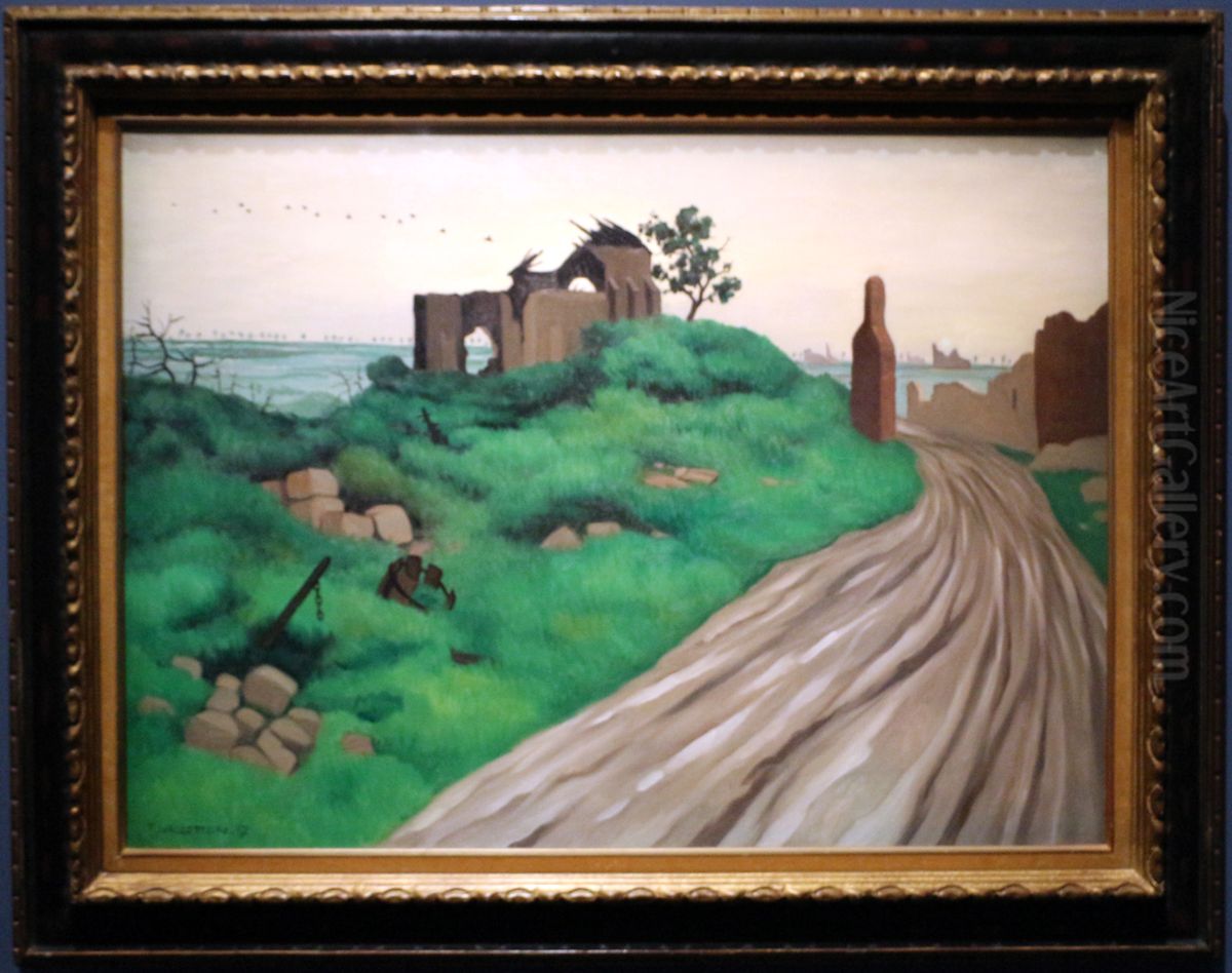 Church ruins in Hurlus Oil Painting by Felix Vallotton