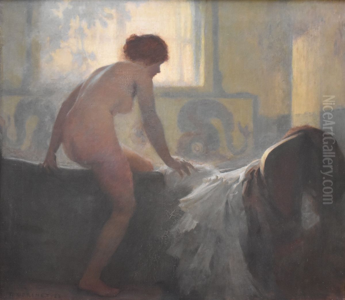 Femme au bain Oil Painting by Rene-Xavier Prinet