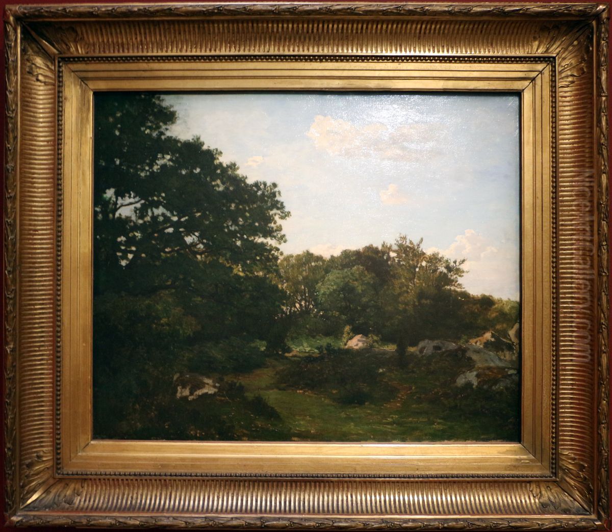Foret de Fontainebleau Oil Painting by Frederic Bazille