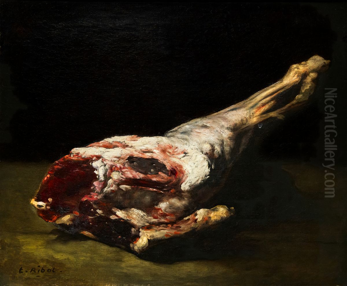 A leg Oil Painting by Augustin Theodule Ribot