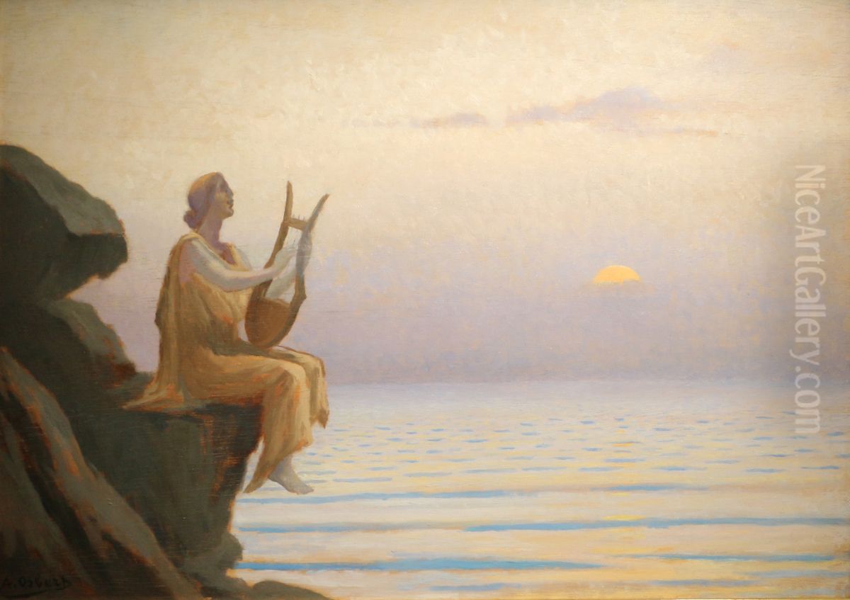 Harmonie du soir sur la mer Oil Painting by Alphonse Osbert