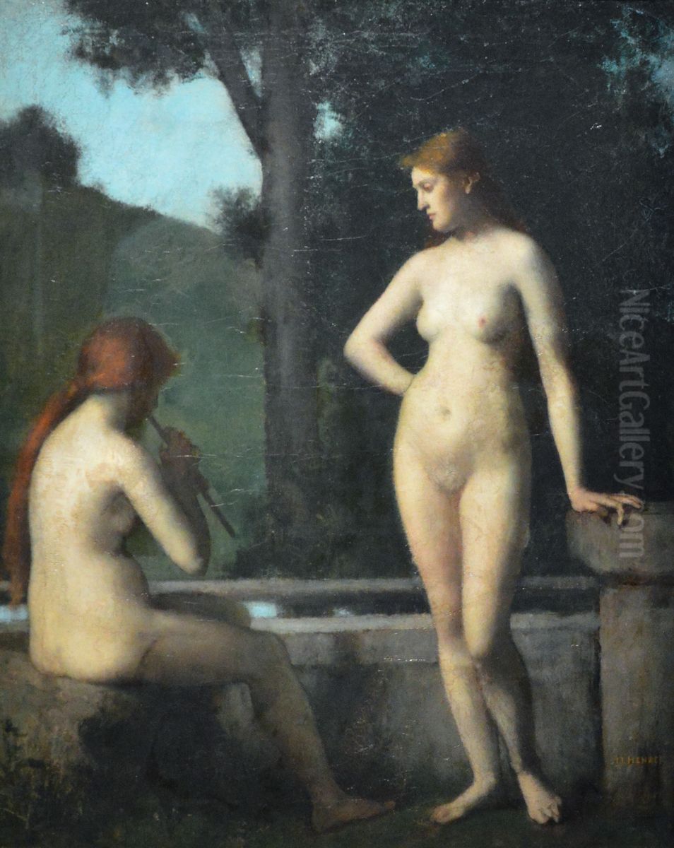 The Fountain Oil Painting by Jean-Jacques Henner