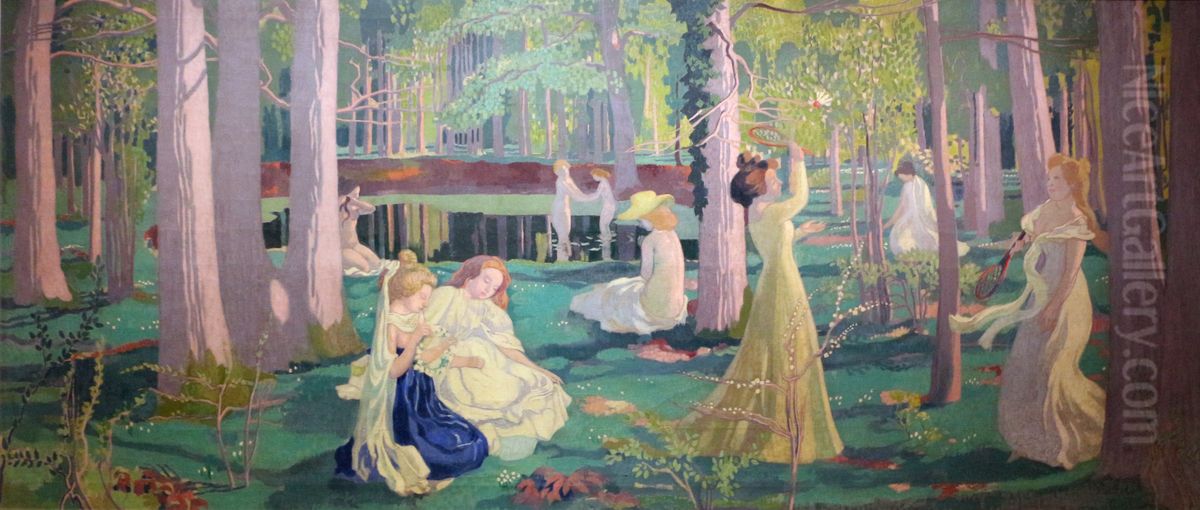 gioco del volano Oil Painting by Maurice Denis