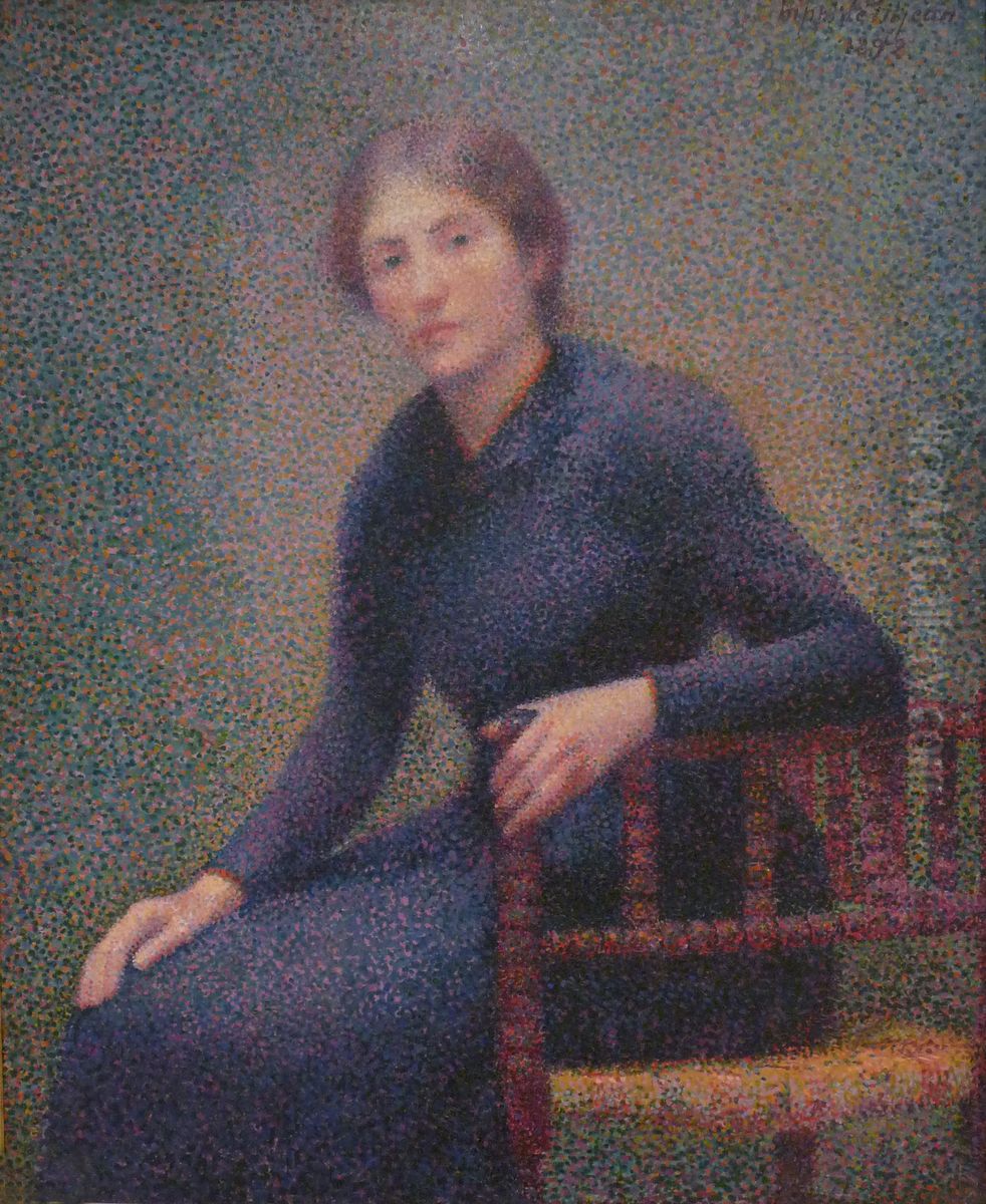 Jeune Femme assise Oil Painting by Hippolyte Petitjean