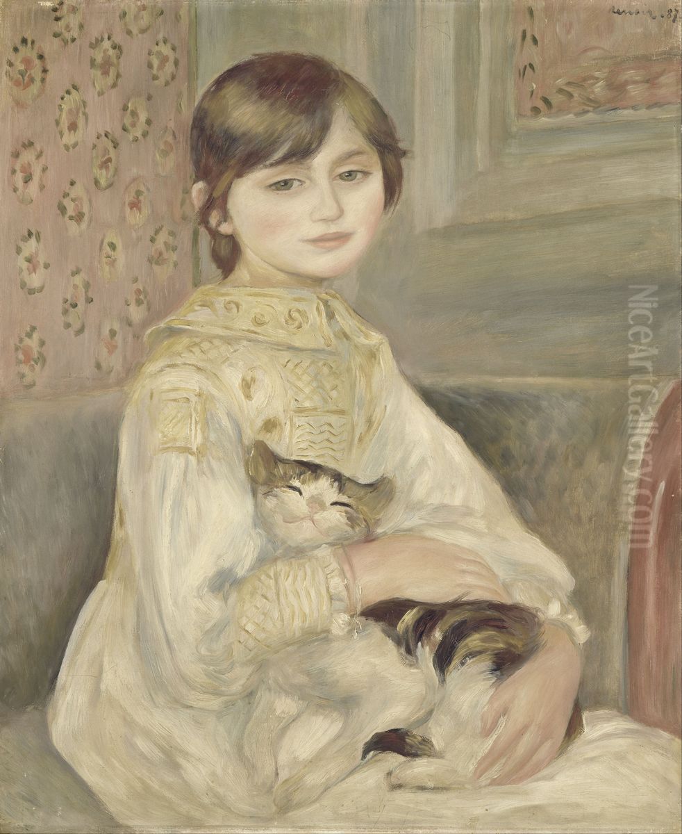 Julie Manet Oil Painting by Pierre Auguste Renoir