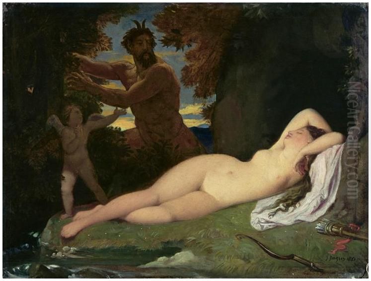 Jupiter et Antiope Oil Painting by Jean Auguste Dominique Ingres