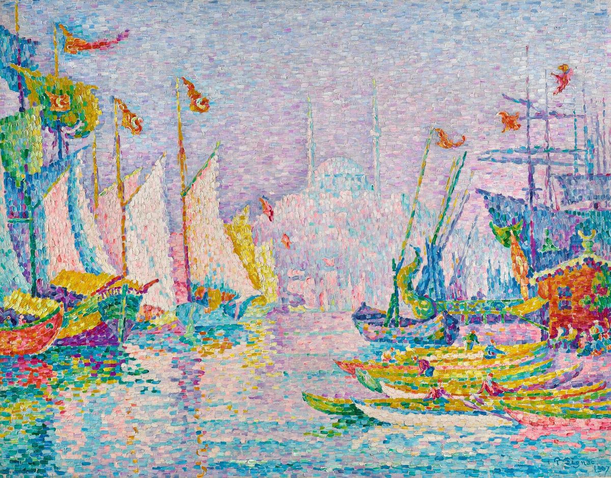 The Golden Horn. Morning Oil Painting by Paul Signac