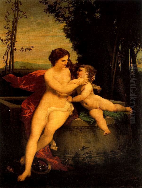 Fortune and the young child Oil Painting by Paul-Jacques-Aime Baudry