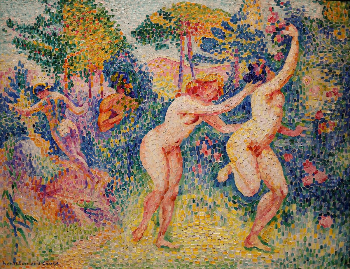 La fuite des nymphes Oil Painting by Henri-Edmond Cross