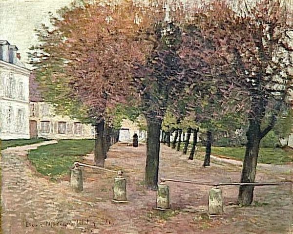 La place de Fere-en-Tardenois Oil Painting by Etienne Moreau-Nelaton