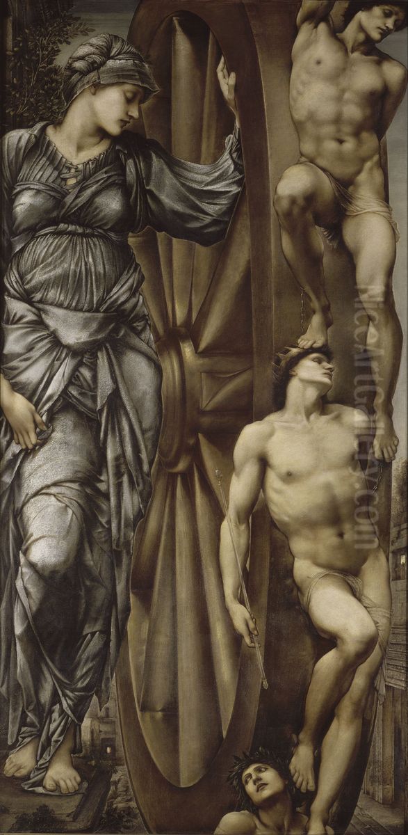 The Wheel of Fortune Oil Painting by Edward Burne-Jones