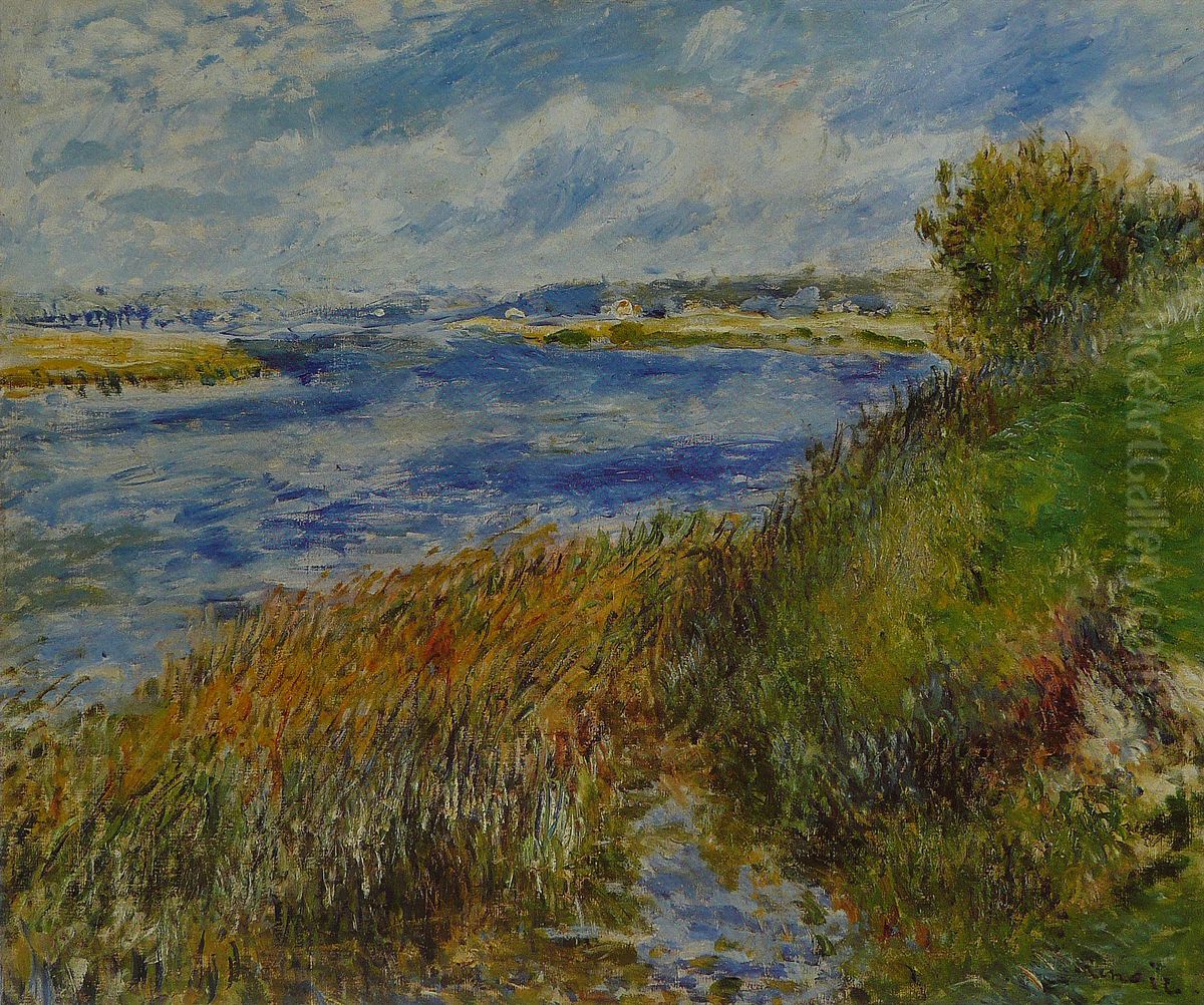 Bords de Seine a Champrosay Oil Painting by Pierre Auguste Renoir