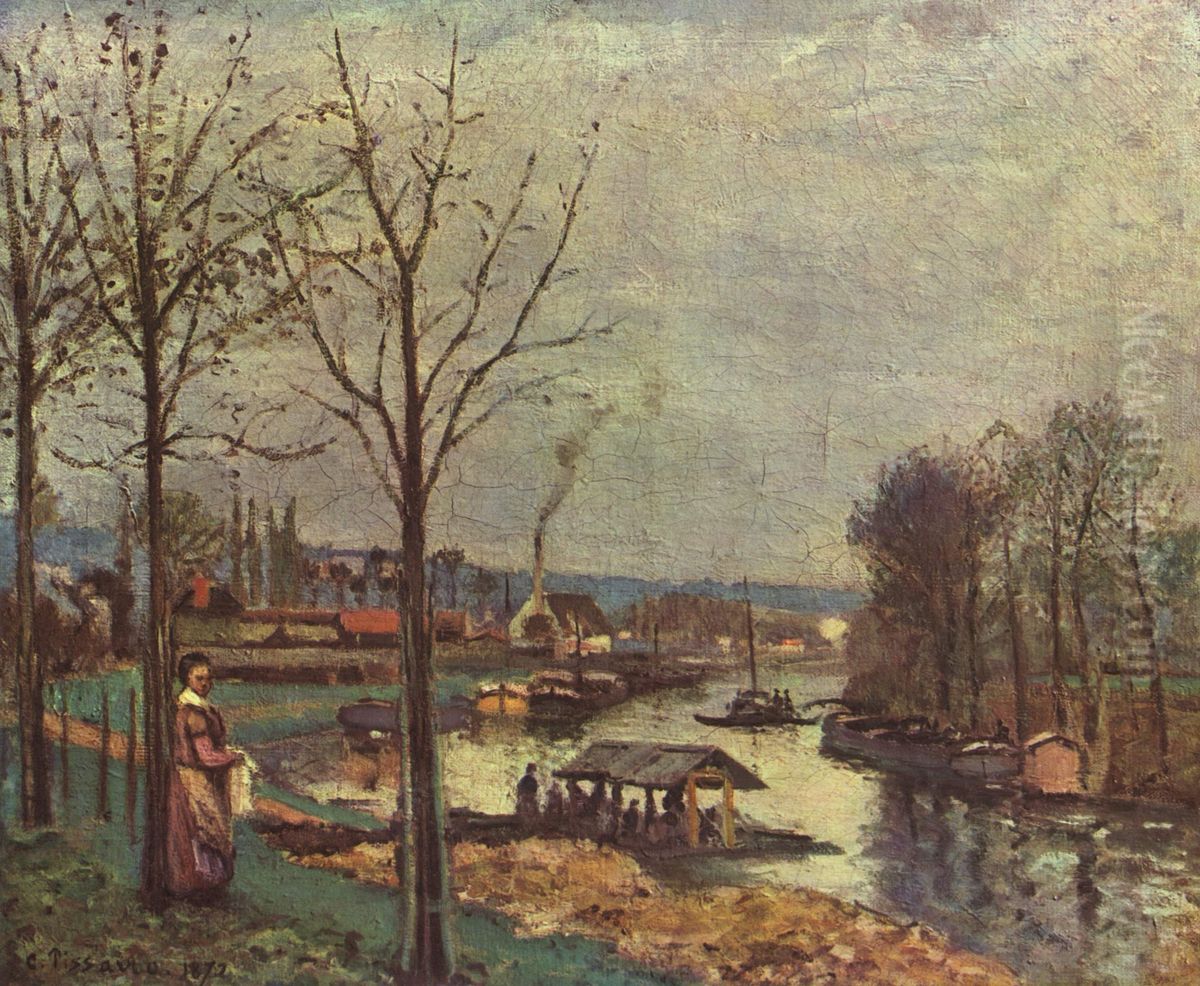 Waschplatz von Pontoise Oil Painting by Camille Pissarro