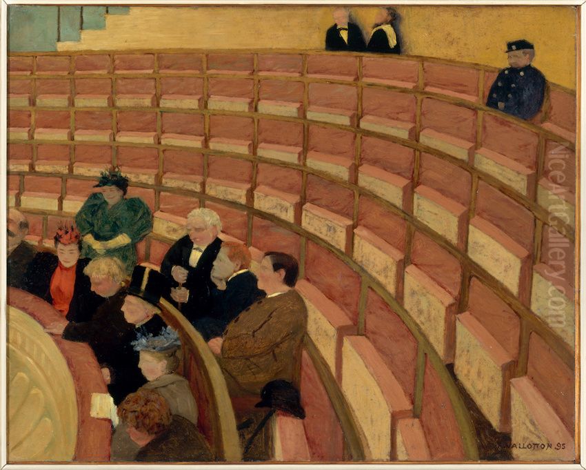 La Troisieme galerie du theatre du Chatelet Oil Painting by Felix Vallotton