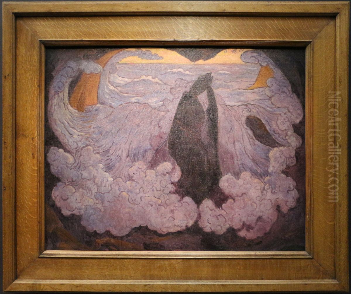 La vague violette Oil Painting by Georges Lacombe