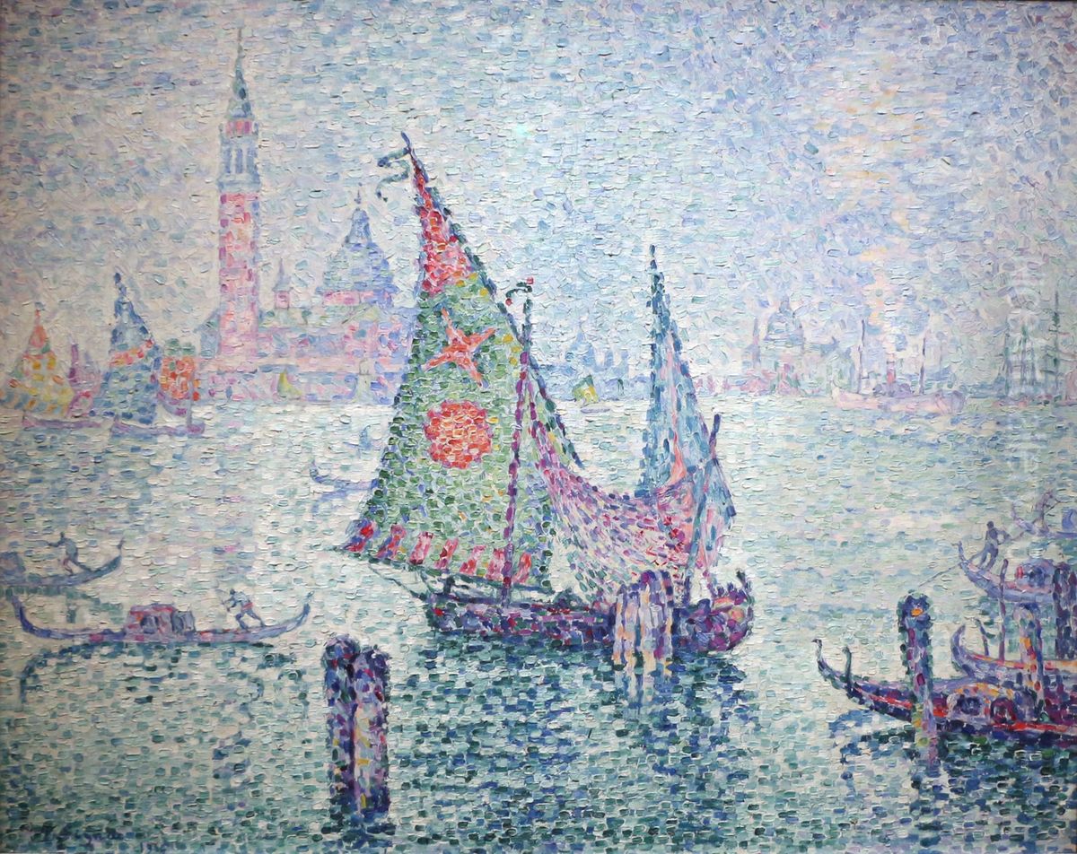 svDet grona seglet, Venedig Oil Painting by Paul Signac