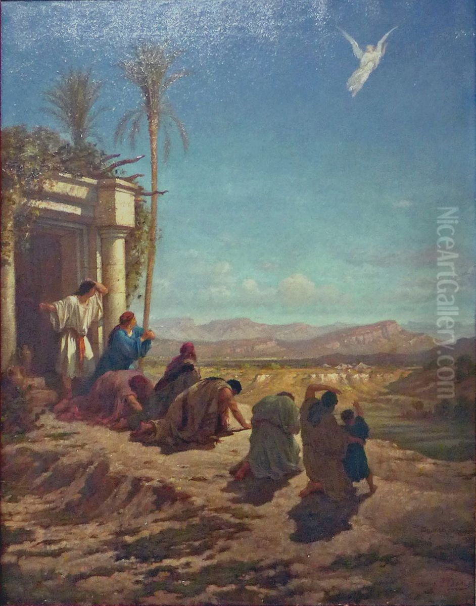 L'ange de Tobie Oil Painting by Gustave Dore