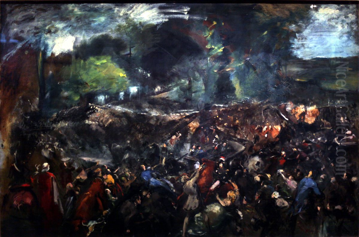 Attentat de Berezowski contre le Tsar Alexandre II Oil Painting by Jean-Baptiste Carpeaux