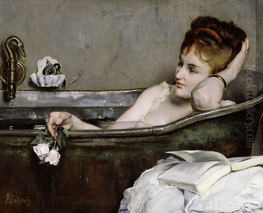 The Bath Oil Painting by Alfred Stevens